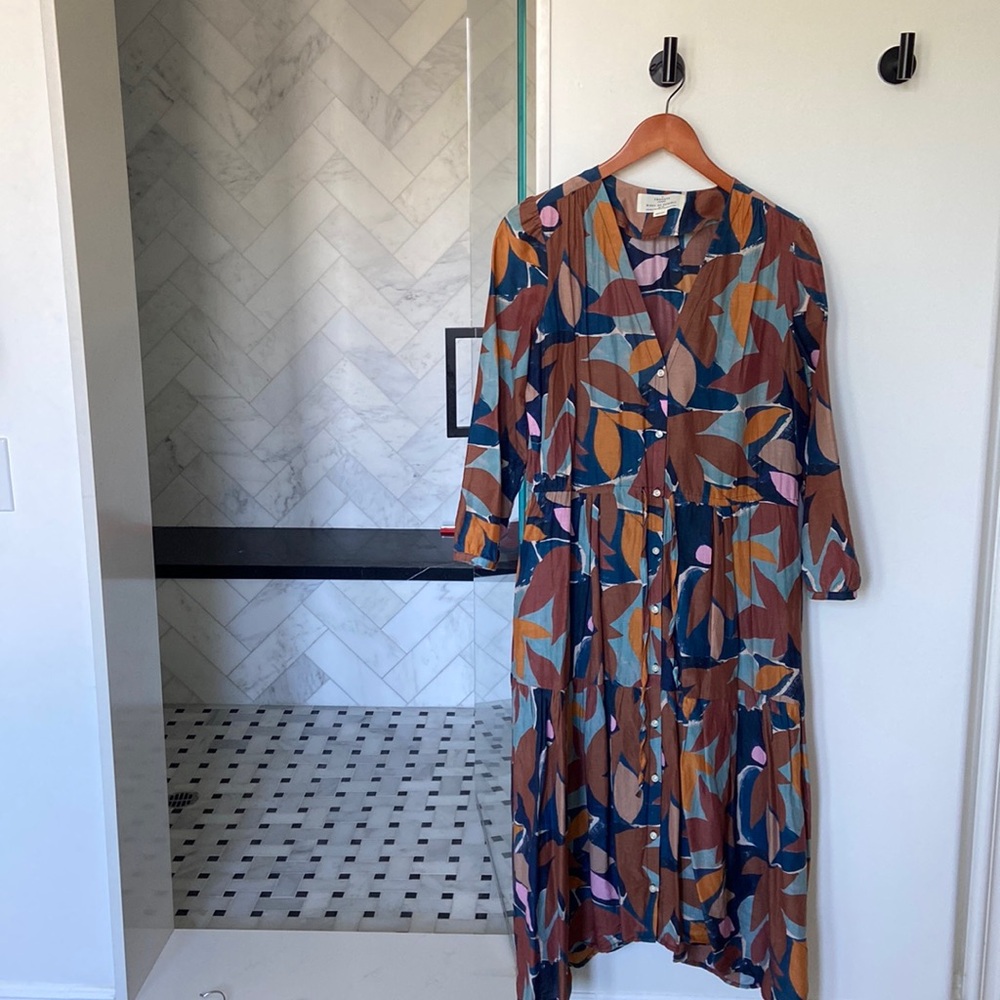 Trovata birds of paradis midi dress